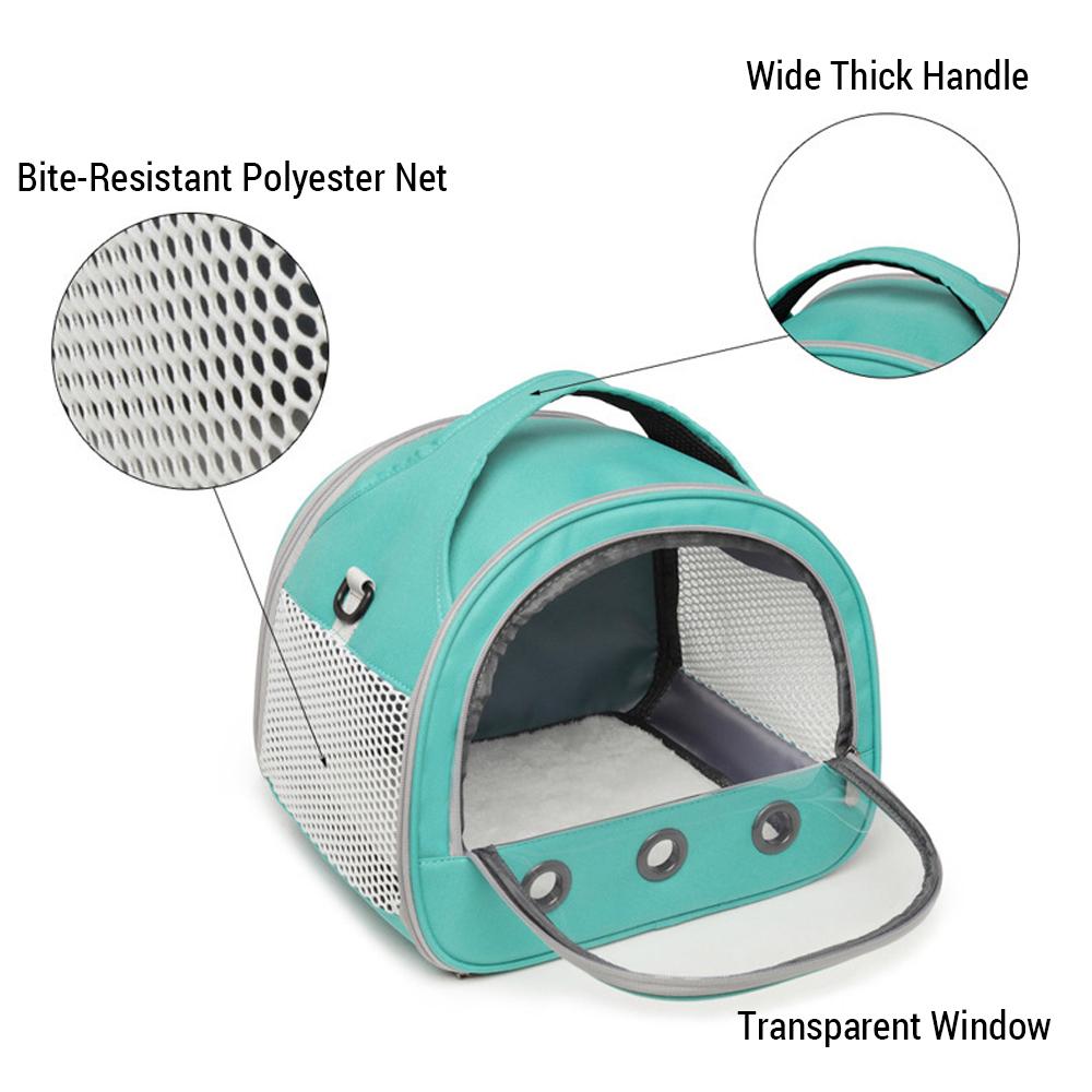 Портативная сумка-переноска для мелких животных, дышащая морская свинка, сумка для переноски кроликов на плечевом ремне с прозрачным окном