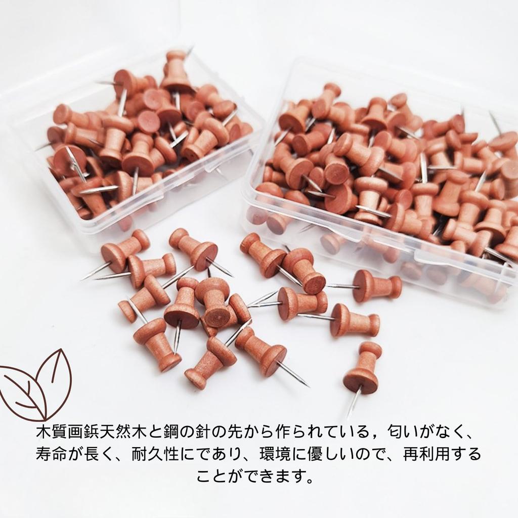 NASSIA Large with Storage for Bulletin Multipurpose Pushpins, Daruma-shaped, Wooden, Stylish, Capacity, Case, Boards, Posters, Photos, Maps,