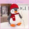 Penguin Hat Scarf Plush Toy Stuffed Animal Doll Cartoon Decoration Kids Gift