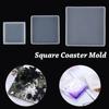 Pendant Agate Silicone Cup Mad Coaster Mold Jewelry Making Mould Epoxy Resin Casting Molds Square