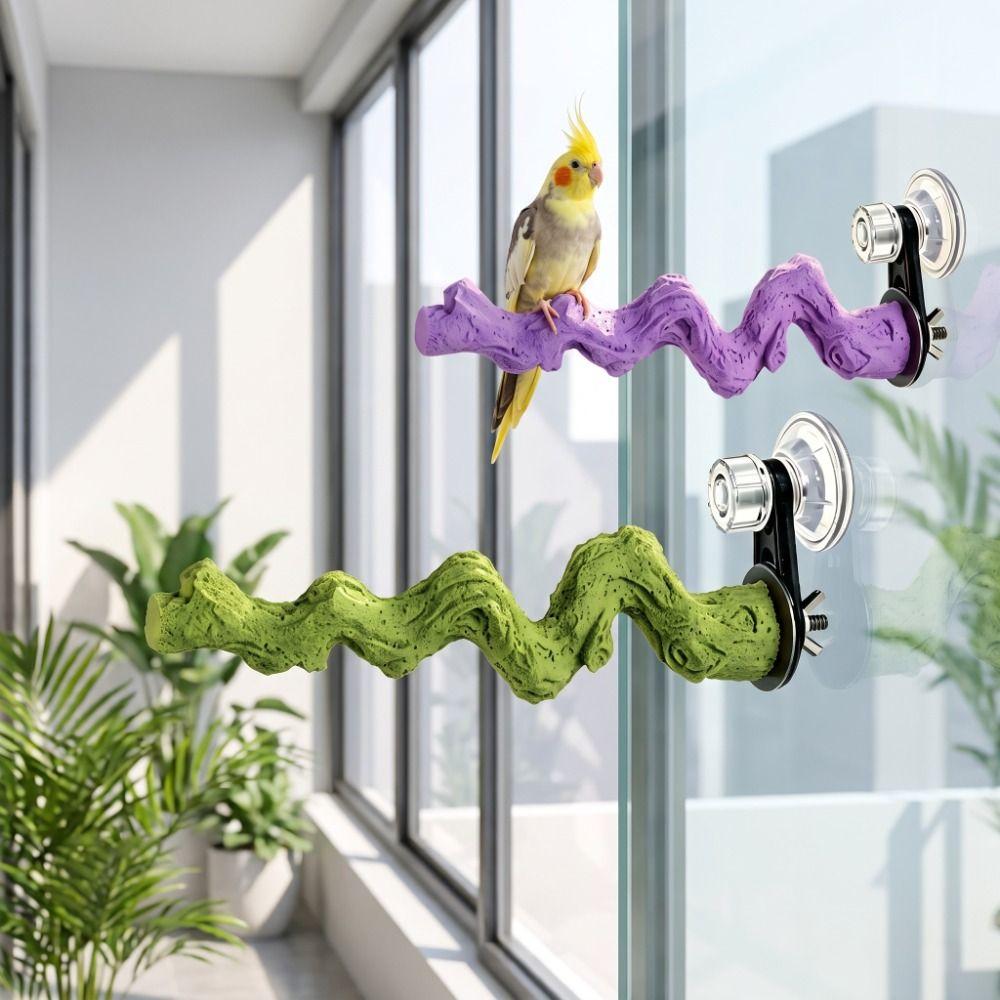 Non-slip Paw Grinding Stick Rough-Surfaced Reptile Climbing Branch Small Parrots