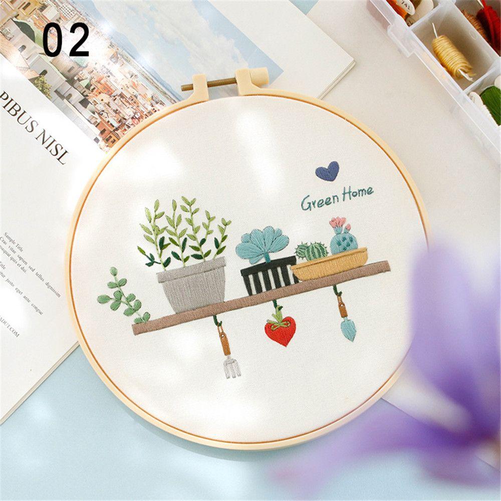 Flowers Plants Pattern Handmade Home Decoration Cross Stitch Embroidery Embroidery Starter Kit DIY