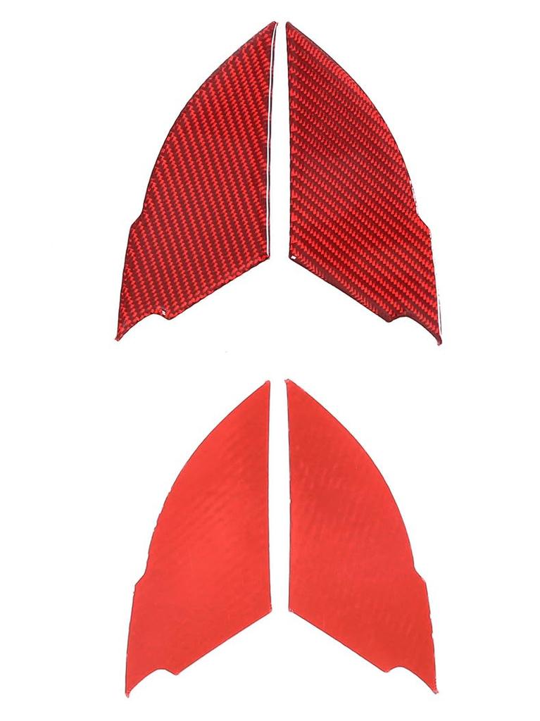 METYOUCAR Набор наклеек из углеродного волокна на боковые накладки капота для Honda, настраиваемые детали экстерьера, 2 шт., N-BOX JF3/JF4 (2017-2021), (красный)