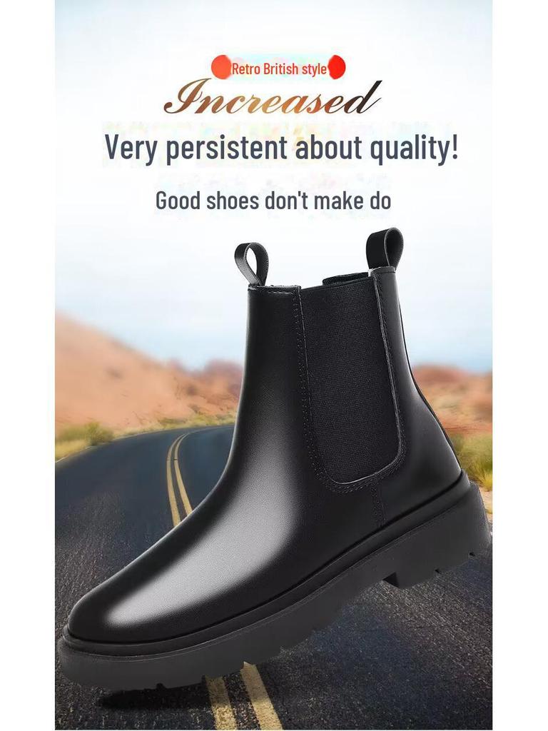 Мужские модные ботинки Chelsea Slip-On - высокие ботинки для езды на лыжах в британском стиле Martin Workwear