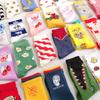 Creative High Quality Fashion Harajuku Kawaii Happy Socks Women Milk Food Painting Strawberry Animal Print Funny Socks Cute Sock