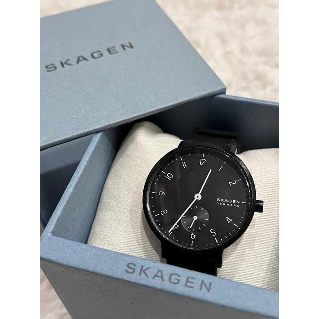 Б/у Аналоговые часы SKAGEN Черные AAREN KULOR SKW2801