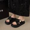 Fashion Thick-soled Cool Slippers Women's Summer Wear 2025 New Small Muffin Soft-soled Heightening Sandals