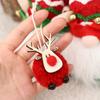Wooden Elk Christmas Tree Ornaments Wool Felt Felt Deer Wooden Deer Ornaments Mini Elk Hanging Pendant Festive Atmosphere