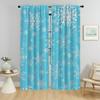 Cartoon Snowflake Shades Curtains Child Room Home Interior Curtains for Camera Window Curtain Tulle for Bedroom Partition Living