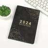 Премиум ежедневный план-книга на 2024 год - мягкий кожаный ежегодный календарь и план-книга с прочным качеством и практичными функциями