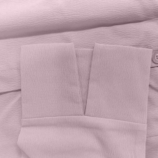 Женское платье с тонкой талией, длинными рукавами, разрезом по низу, однотонная рубашка с V-образным вырезом и лацканами