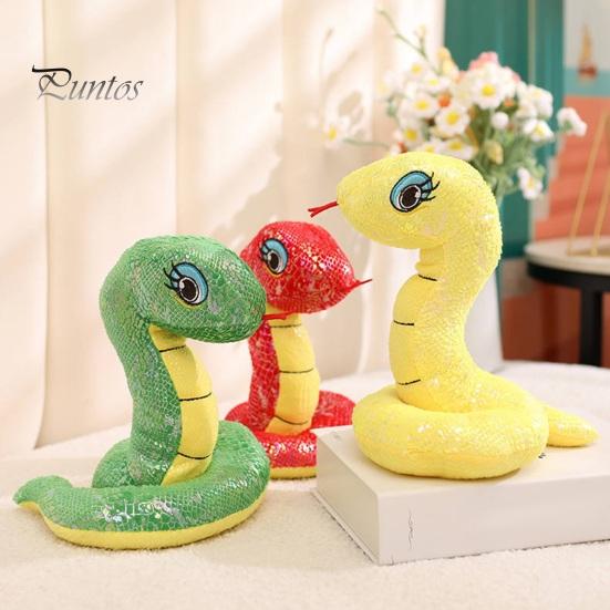 Плюшевая кукла с имитацией змеи, мягкая игрушка с блестками, подушка для домашнего декора, разноцветная забавная кукла-змея для девочек и мальчиков, подарки на день рождения