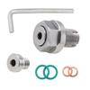 M12.1X1.75 Stainless Steel Self Tapping Oil Drain Plug Thread Repair Complete Kit with O Ciecle Hex Wrench for Oil Pan Silver