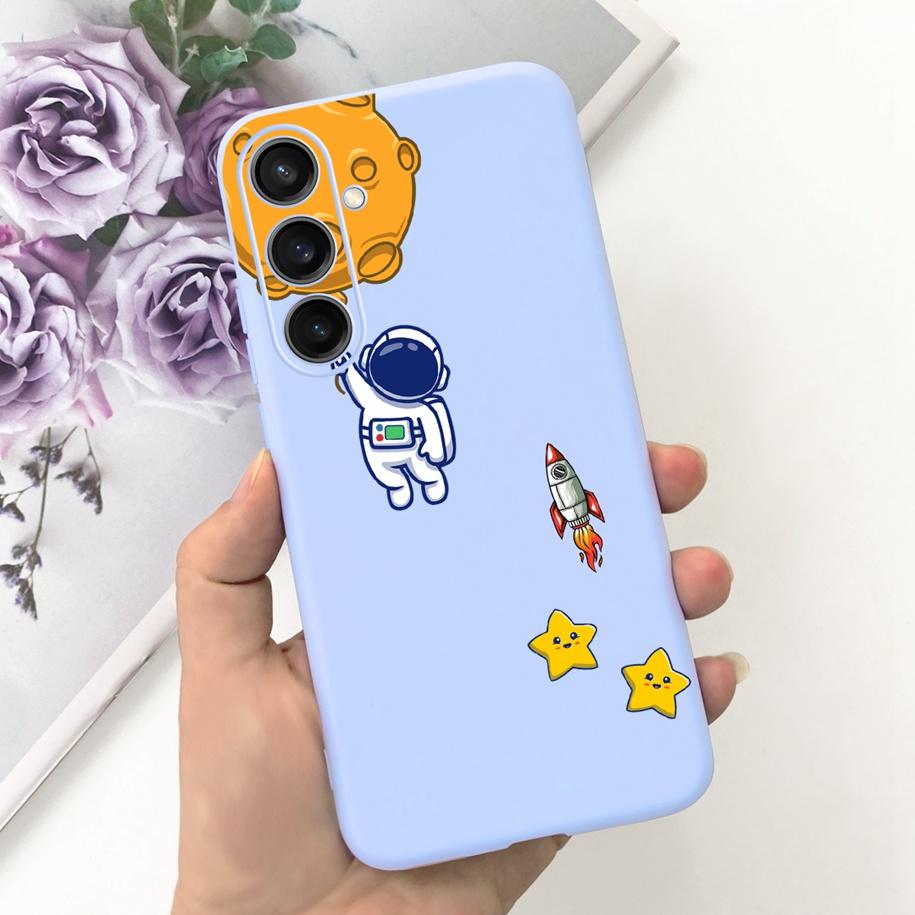 Для Samsung A25 5G 2023 Чехол SM-A256B Милый Утенок-Астронавт Тонкий Мягкий Силиконовый Задний Чехол для Телефона Для Samsung A55 A35 5G A356B Coque