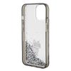 Karl Lagerfeld Klhcp15Slkcnsk Чехол для iPhone 15 / 14 / 13 6.1 Прозрачный Жесткий Чехол Жидкий Глиттер Choupette