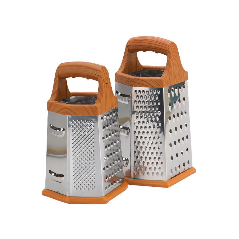 Многофункциональная 6-сторонняя ручная терка для сыра и овощей из нержавеющей стали, резак для фруктов и картофеля, овощечистка для кухни