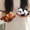 Cute Cute Cute Little Panda Doll Plush Toy Moving Tail Black and White Panda Doll Keychain Rag Doll