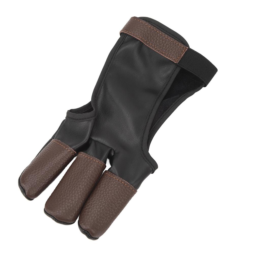 Archery Glove Finger Tab Accessories Three Finger Guard PU Leather Archery Gloves for Recurve Compound Bow L