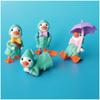 Miniature Figurines 4 Mini Ducks Fairy Garden Miniature Farm Figurines Moss Landscape Cute Ornaments Kit for Home Outdoor Decor