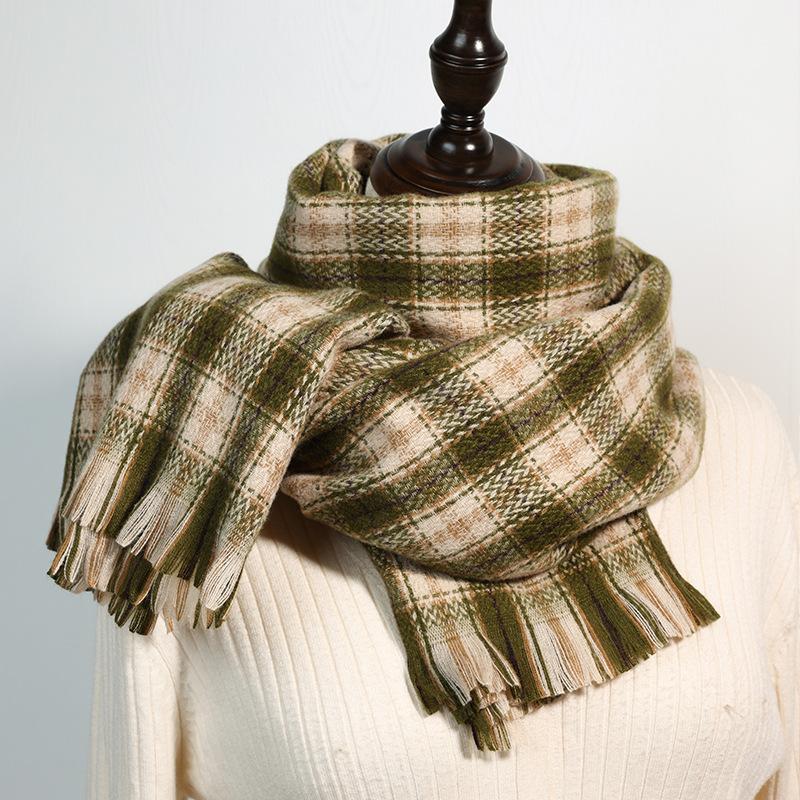 Плед шарф с постепенным изменением цвета женский милый теплый модный шарф-шаль из искусственного кашемира осень-зима новый