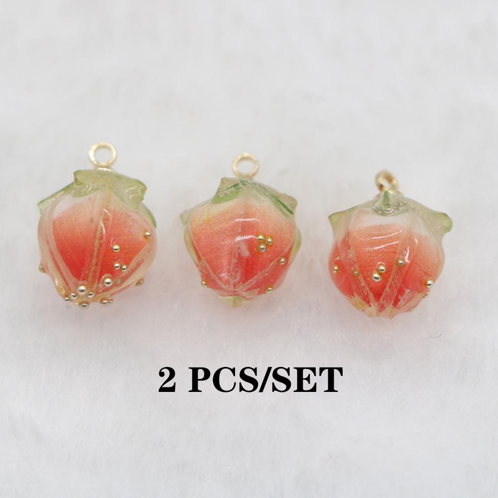 Подвеска для волос из смолы, серьги своими руками, изготовление ювелирных изделий, кулон в виде клубники, аксессуары для украшений своими руками