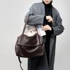 Winter New Large-capacity Shoulder Leather Large Bag Wind Soft Leather Tote Bag Simple Casual Women's Bag