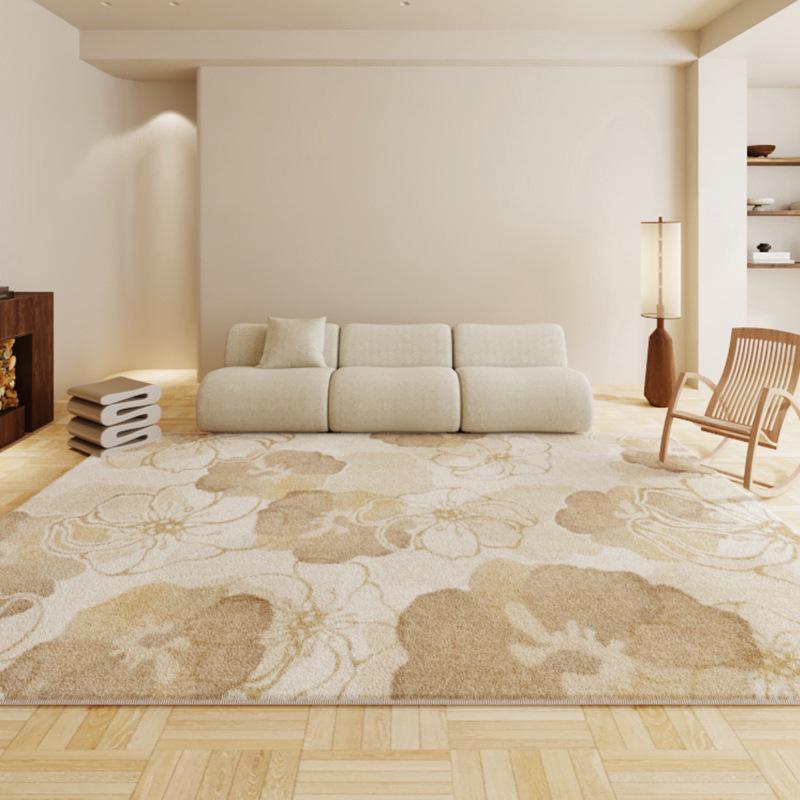 Ковер из овчины в стиле ваби-саби: Толстая, длинная полоса для спальни, дивана или журнального столика