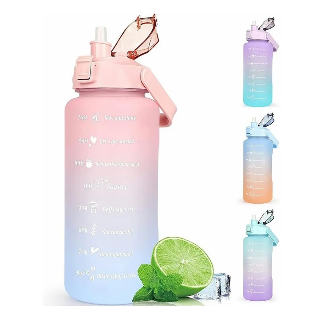 Sports Water Bottle 2.2L Large Capacity Leakproof PP Portable Water Jug for Outdoors Home Blue Orange
