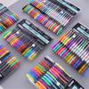 12/16/18/24/36/48pcs Glitter Colouring Book Fine Arts Marker Pen Gel Pens Set Pastel Graffiti