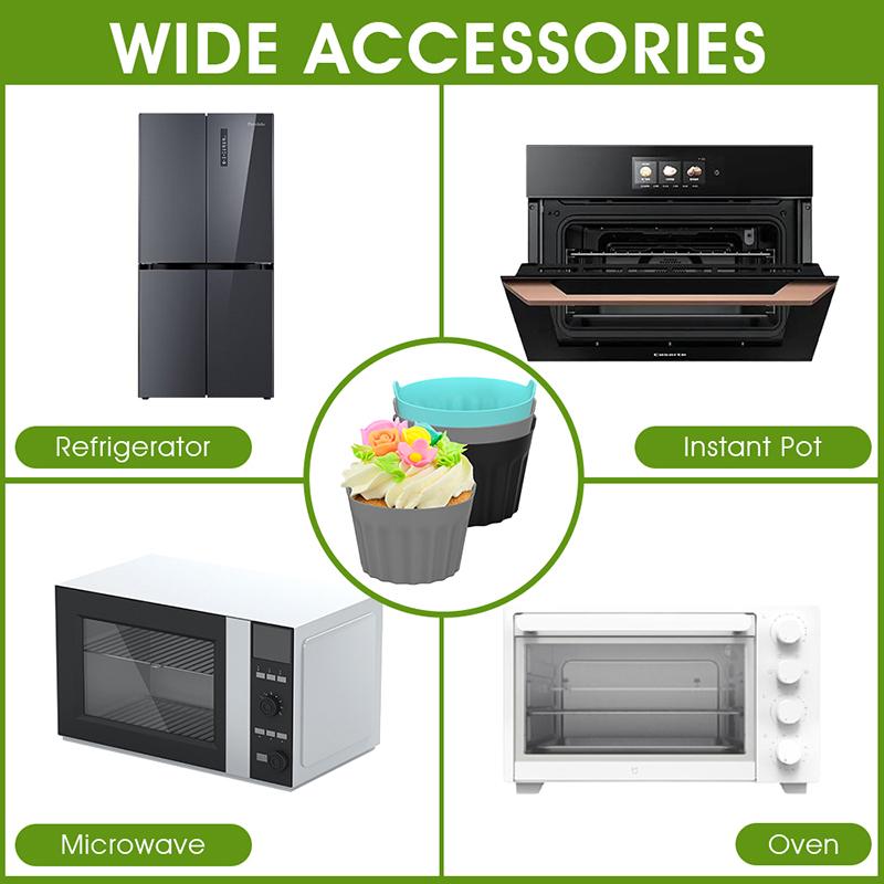 3/6 шт. Силиконовая корзина для фритюрницы, кексы, формы для выпечки, заварной крем, пироги, десерты, форма для яиц-пашот