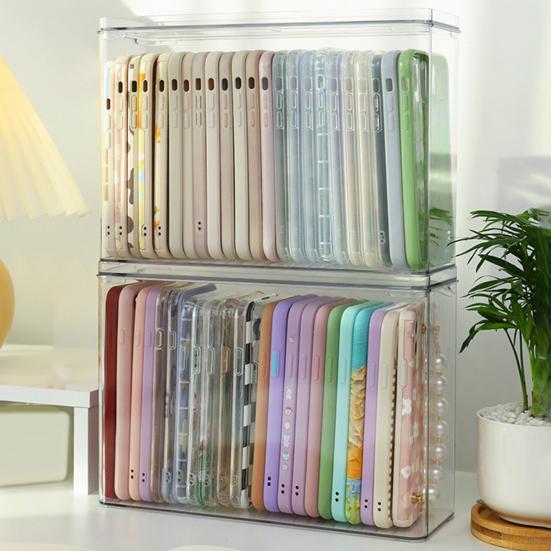 Storage Box Large Capacity Mobile Phone Household Case Container Transparent Supplies