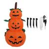 3.9ft Halloween Inflatable 3 Pumpkin Stack Light 100?240V Halloween Inflatables Stacked Pumpkins