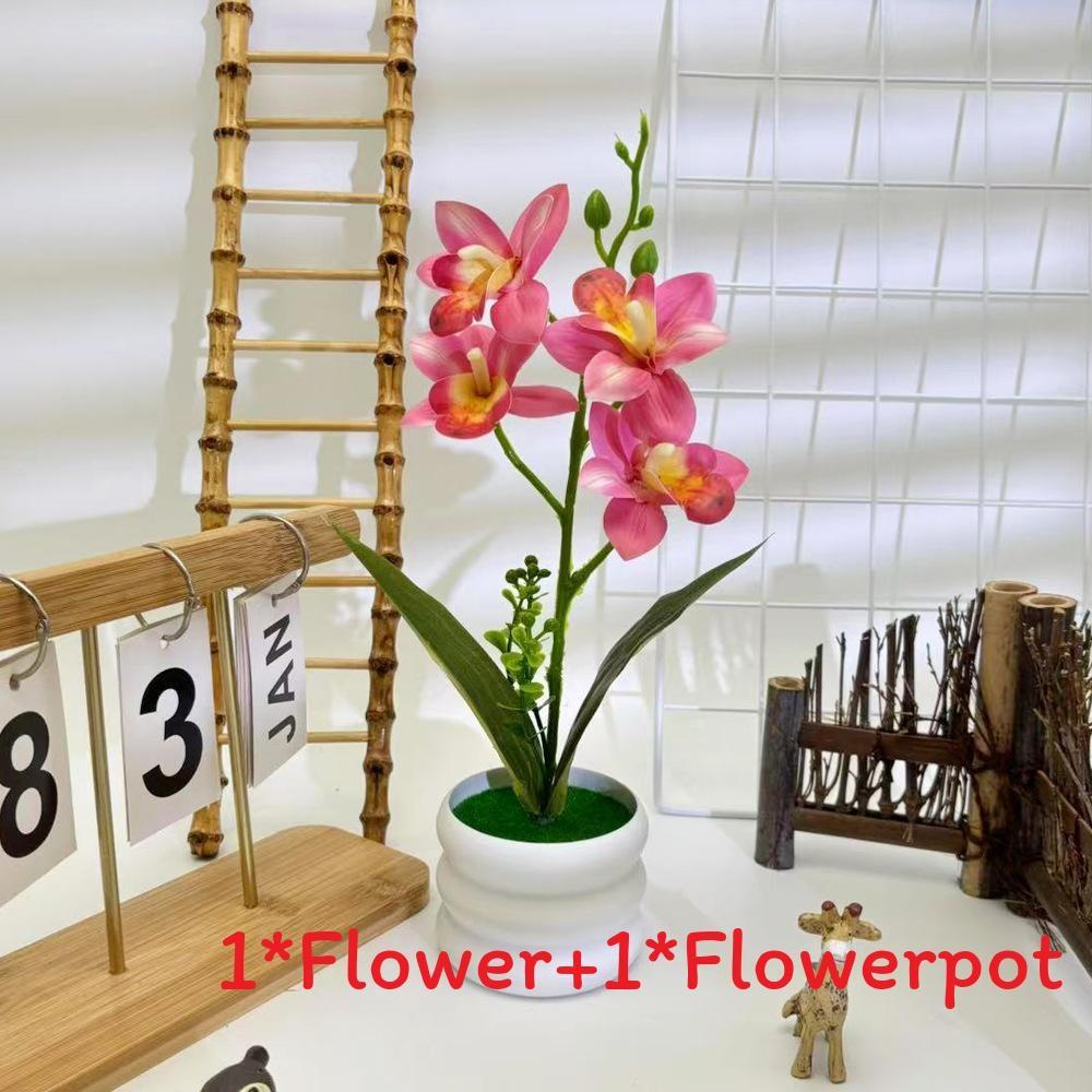Рольфе Цимбидиум Фабери Искусственное Растение Цветы Бонсай Для Фотографии Реквизит