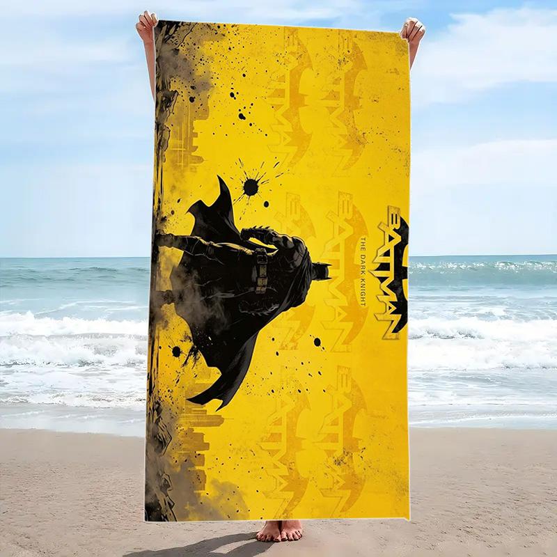 Super Bat Print Beach Towel, Large Soft Quick Dry Towel for Beach Camping Swimming