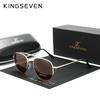 Kingseven Мужские ретро-модные солнцезащитные очки, легкие роскошные женские шестиугольные поляризованные солнцезащитные очки N7748