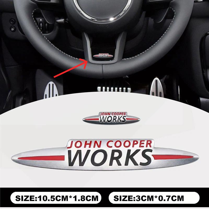 Aluminum Car Stickers Interior Decor Emblem Badge Decal For Mini Countryman Clubman JCW F55 F56 R55 R56 R60 F60