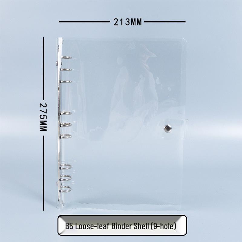 A7/A5/A6/A4/B5 Прозрачный ПВХ планер с кольцевым механизмом и обложкой для блокнота