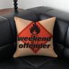 Подушка-чехол для дивана 'WWeekend OOffender', наволочка, защита от пылевых клещей, скрытая молния, шелковистый плюш