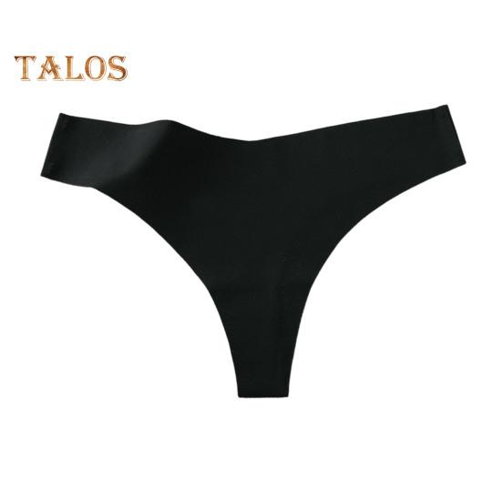 Women Underwear Low-Waisted Ice Silk Seamless Cool Feeling Cotton Crotch Underpants Solid Color Daily Briefs for Home Sleep