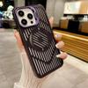 Роскошный полый теплоотводящий магнитный чехол для телефона iPhone 16 15 14 13 Pro max складная подставка для камеры