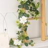 Artificial Eucalyptus Garland with Flowers Faux Floral Greenery Garland for Wedding Table Centerpiece Party Ceremony Backdrop Arch Decor