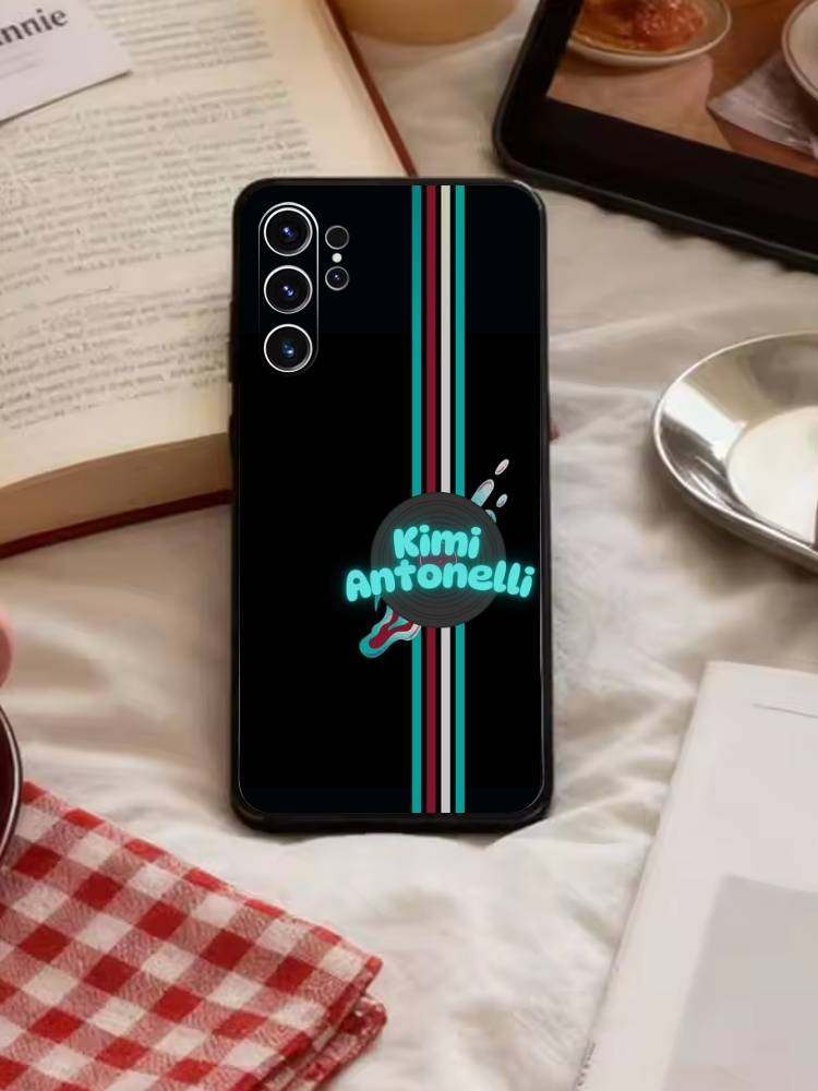 K-Kimi Cool A-Antonelli Чехол для телефона для Samsung S26, S25, S24, S23, S22, S21, S20, S30, Ultra, Plus, Fe, Note, 5G Черный чехол