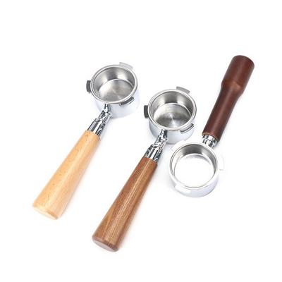 Бездонный портафильтр для кофе диаметром 51 мм с корзиной для фильтра и сменной деревянной ручкой для Delonghi