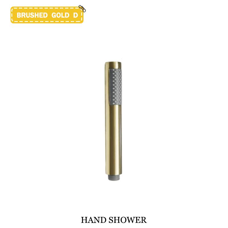 Ручная душевая лейка из матового золота с настенным креплением из латуни, ручной душ из нержавеющей стали, шланг 1,5 м, аксессуары для ванной комнаты
