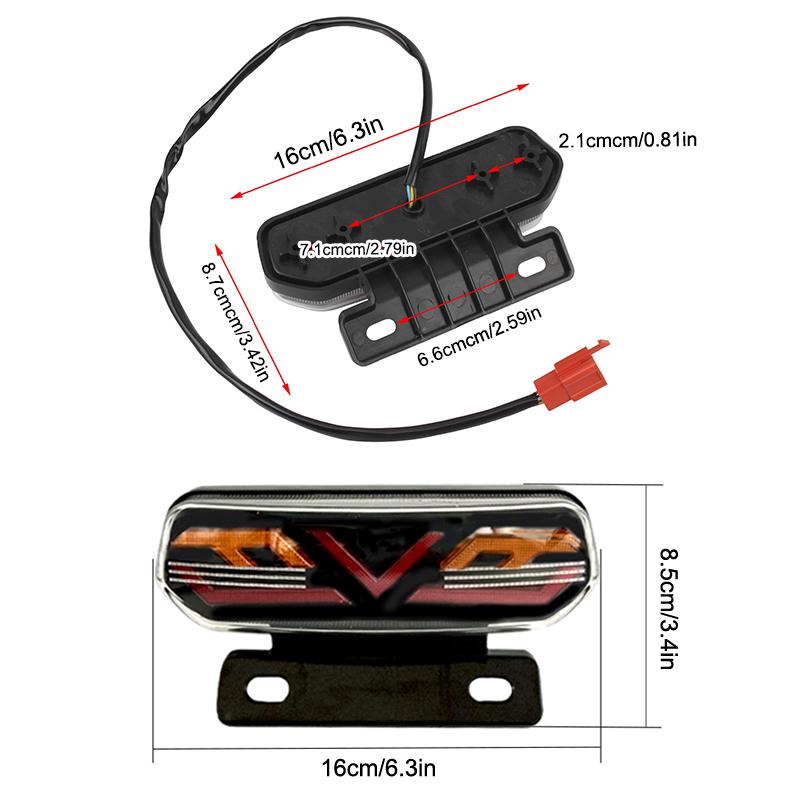 Мотоциклетный задний фонарь, 12V стоп-сигнал для квадроцикла, задний фонарь, мотоциклетный стоп-сигнал, указатель поворота, мигалка, аксессуар