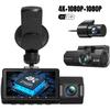 2025 4K Dash Cam GPS WiFi UHD 3840*2160P Автомобильный видеорегистратор для камер видеонаблюдения автомобиля Ночное видение Видеорегистраторы Видеорегистратор 24H Парковочный монитор