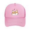 Cute Corgi Mesh Baseball Caps Snapback Fashion Baseball Hats Breathable Casual Casquette Outdoor For Unisexs And Womens