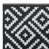 Outdoor Rug ARAKIL White and Black 140x200 cm PP