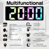Цифровой будильник Настольные часы с питанием от USB/батарейки и цветным светодиодным экраном с дисплеем температуры Голосовое управление