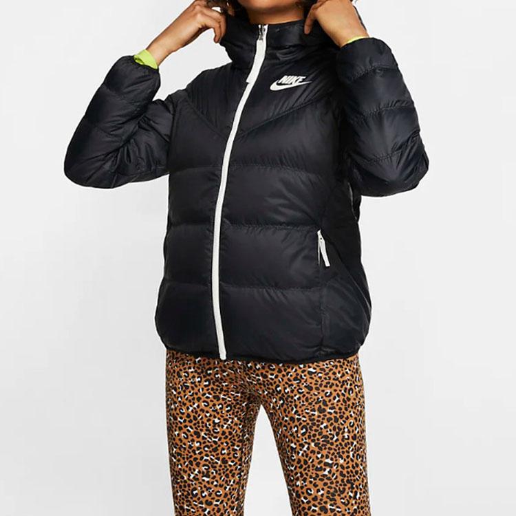 Nike Спортивная куртка Windrunner Down Fill Reverse с капюшоном, зимняя женская куртка, черная 939439-011